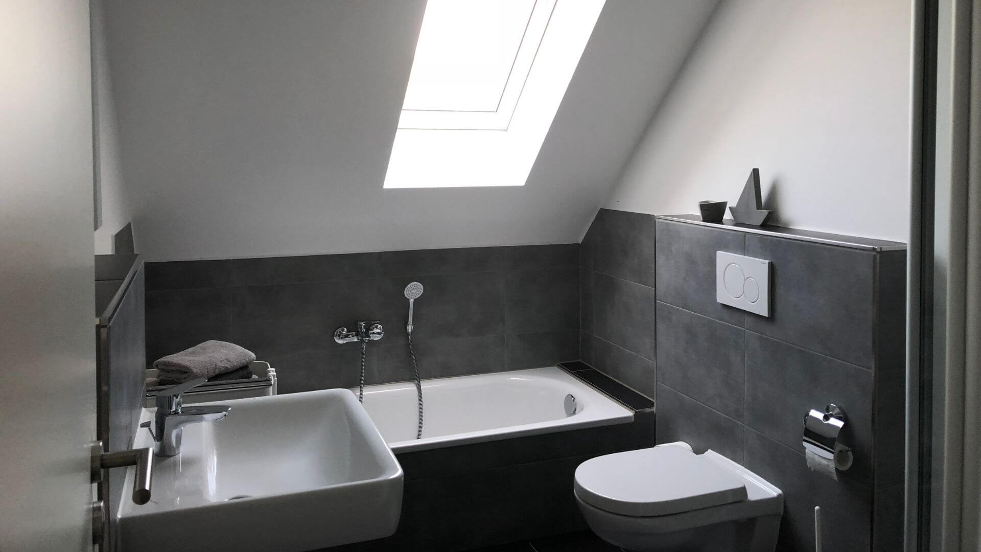Badewanne im Obergeschoss